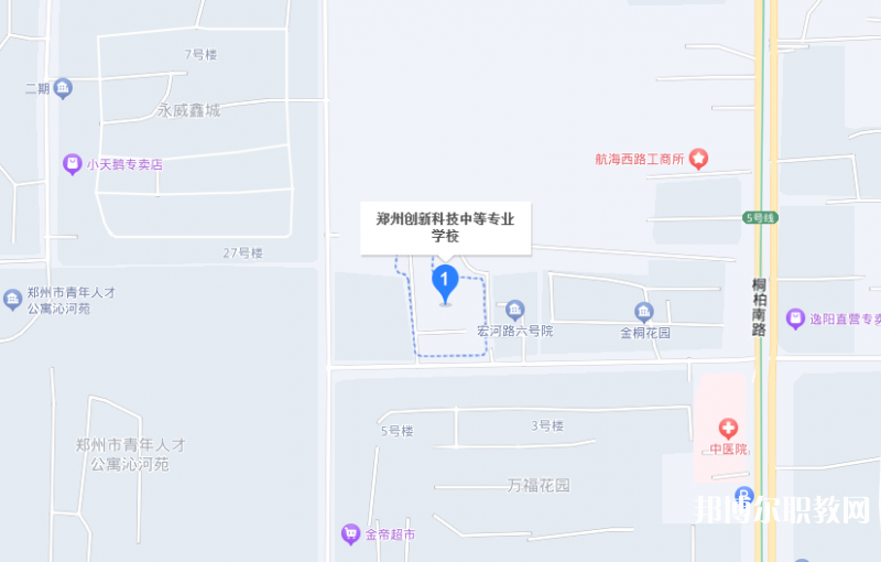 鄭州創(chuàng)新科技中等專業(yè)學(xué)校地址，乘車路線